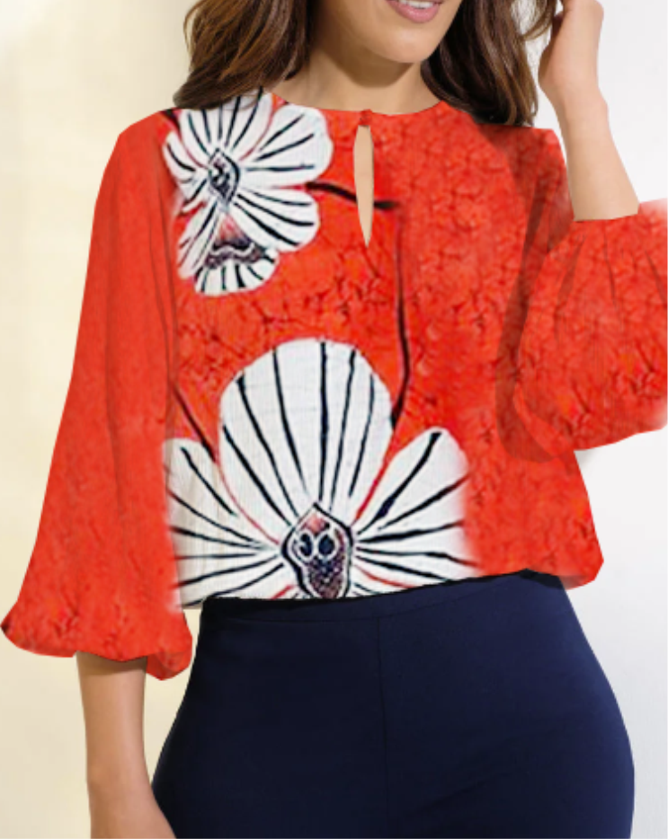 Crimson Petal Top