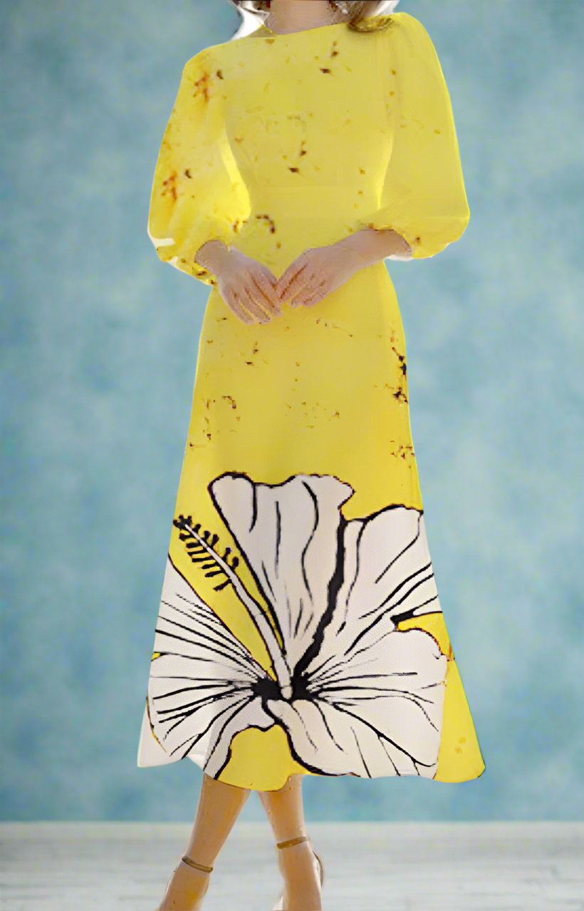 Golden Petal Dress