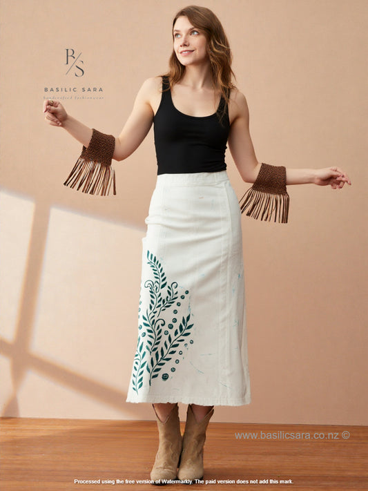 Olive Whisper Long Skirt