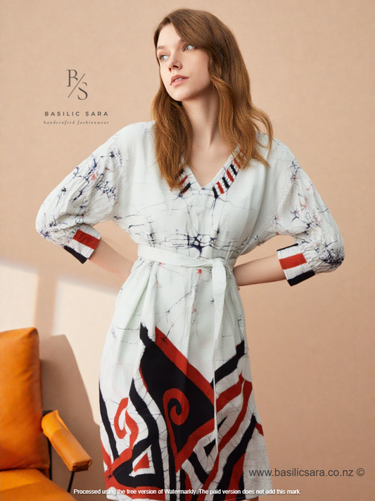 Tribal Echo Belted Dress