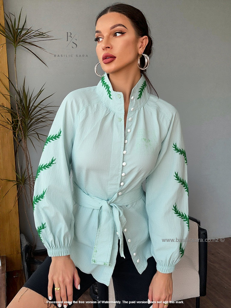 Verdant Grace Cotton Top