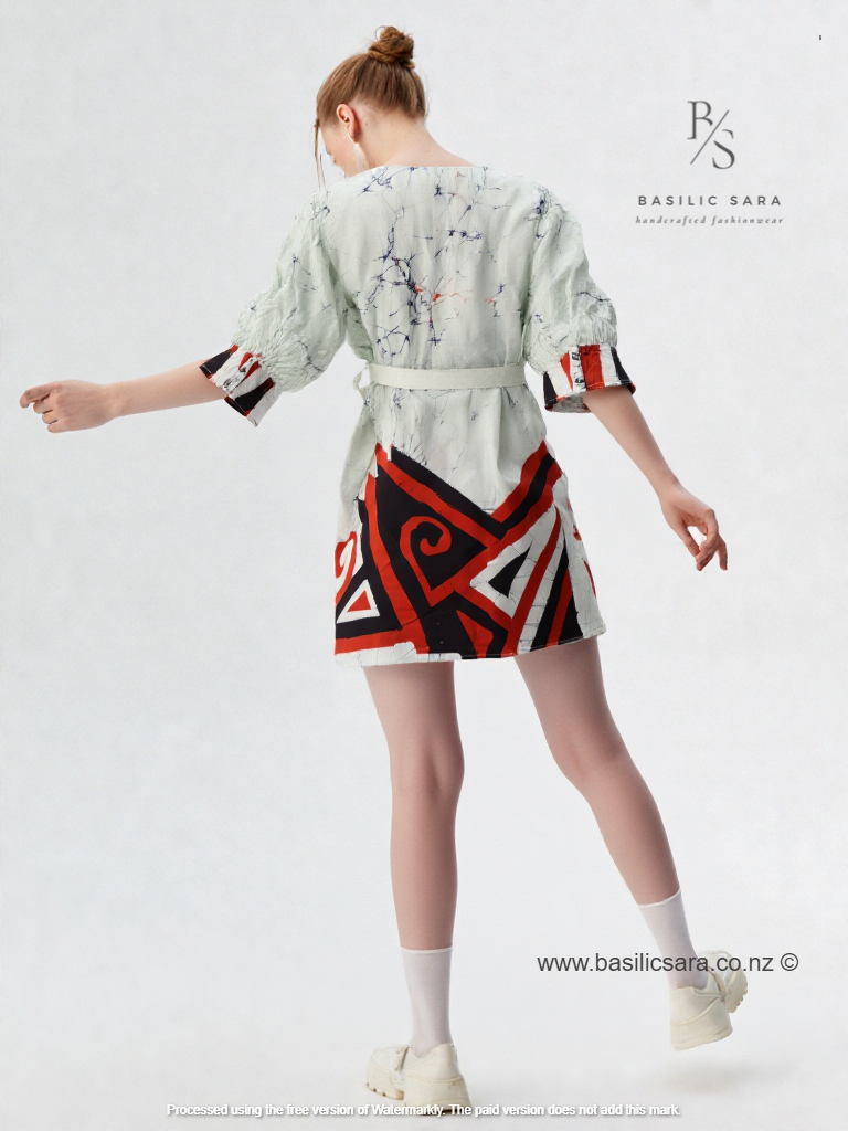 Tribal Echo Belted Dress
