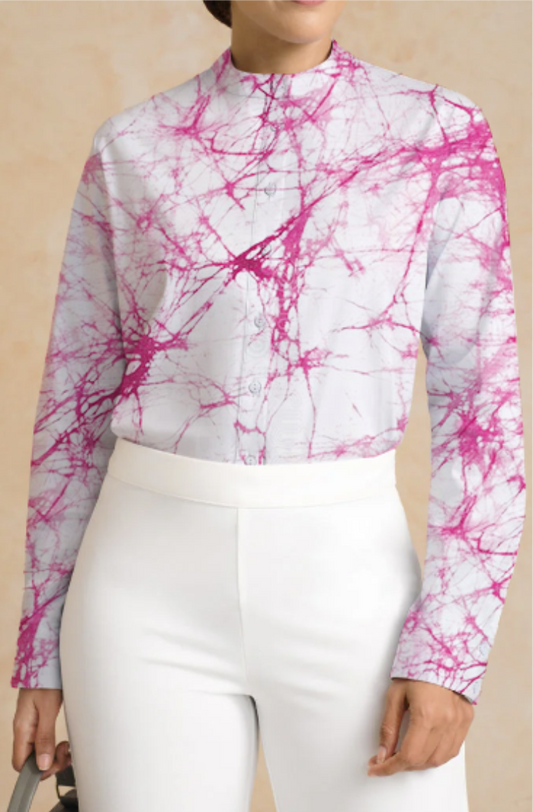 Fuchsia Veins Top