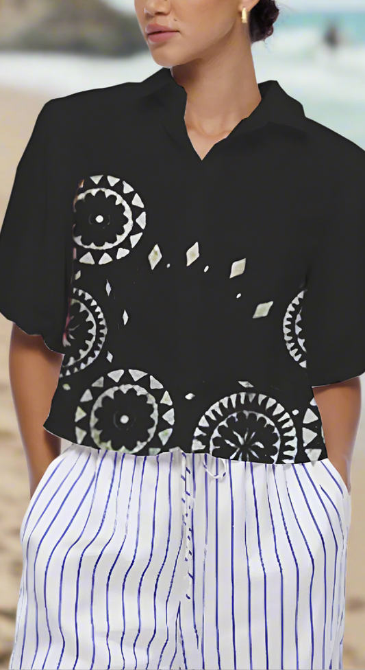 Monochrome Geometric Top