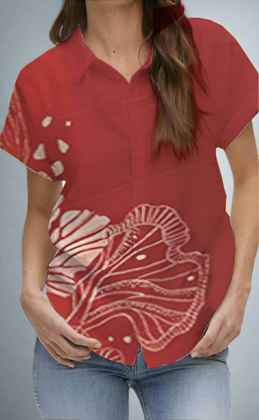 Crimson Breeze Top