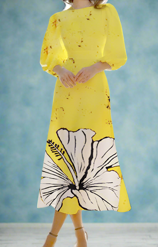 Golden Petal Dress