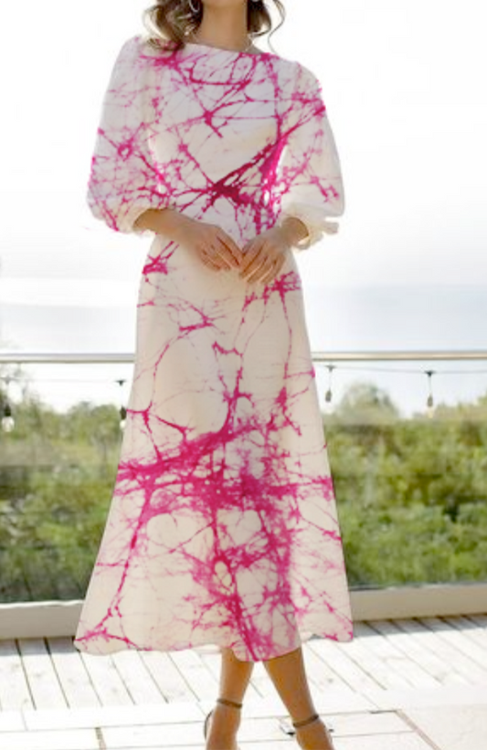 Fuchsia Veins Dress
