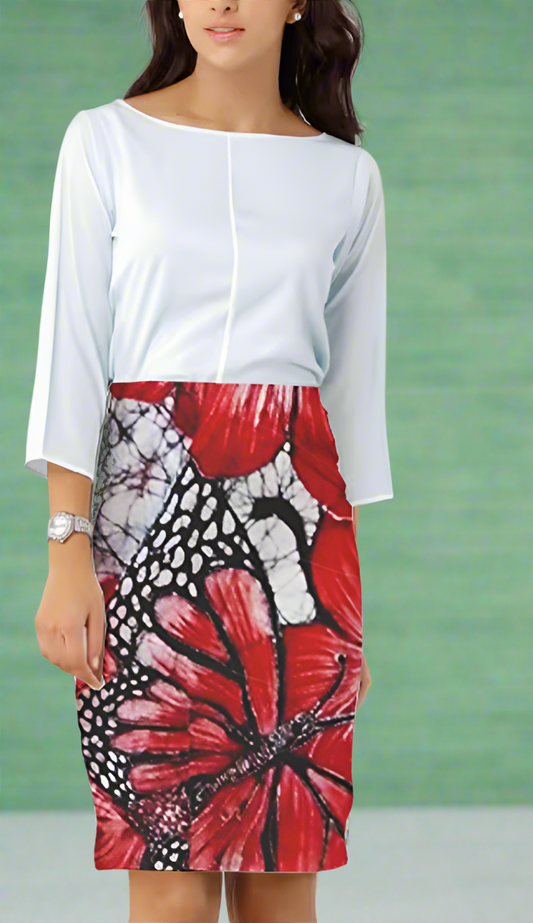 Scarlet Blossom Skirt