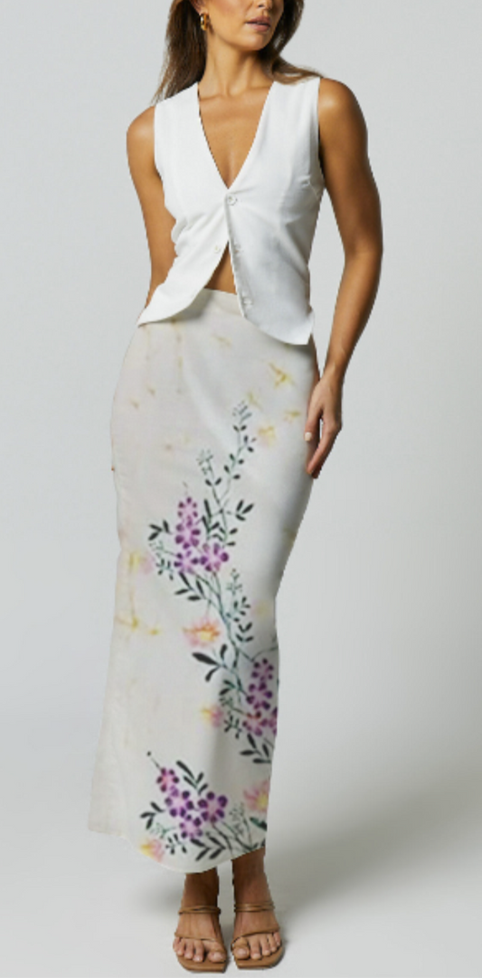 Elegant Blossom Maxi Skirt