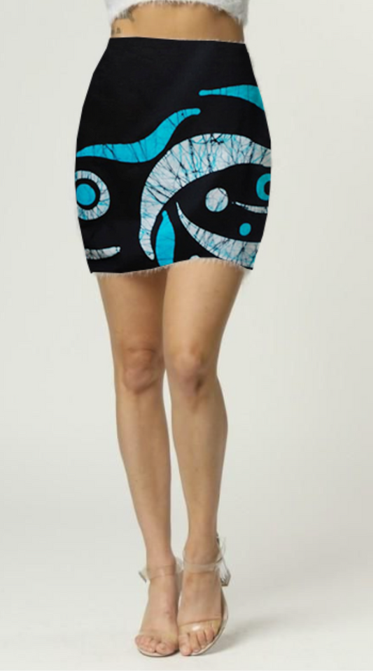 Ocean Waves Mini Skirt